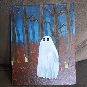 Spooky Forest Ghost Art Print